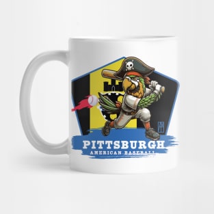 USA - American BASEBALL - Pittsburgh - Baseball mascot - Pittsburgh  baseball Mug